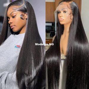 Glueless Human Hair Wigs Transparent  Straight Glueless Preplucked Human Wigs Ready To Go 13x4/4X4 HD Lace Frontal Human Hair